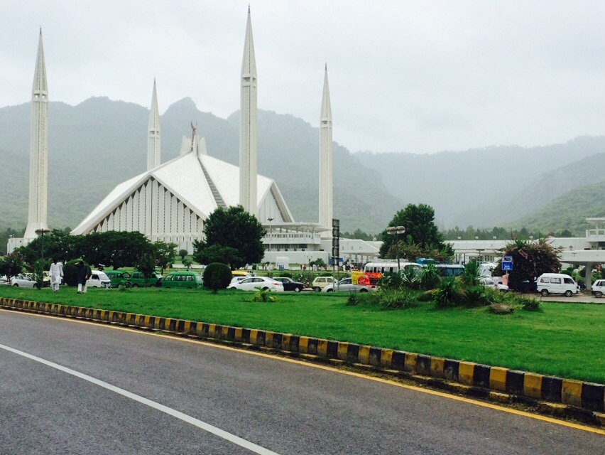 Historical Faisal Mosque in Islamabad, Pakistan