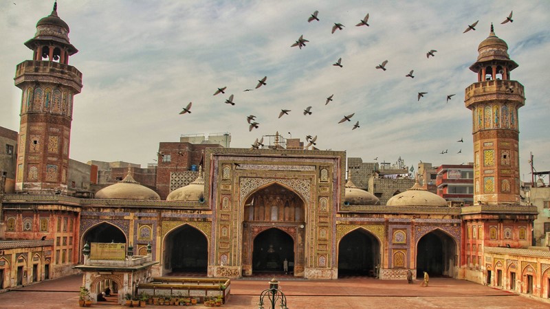 Historical Wazir Khan Mosque in city of lahore at Pakistan